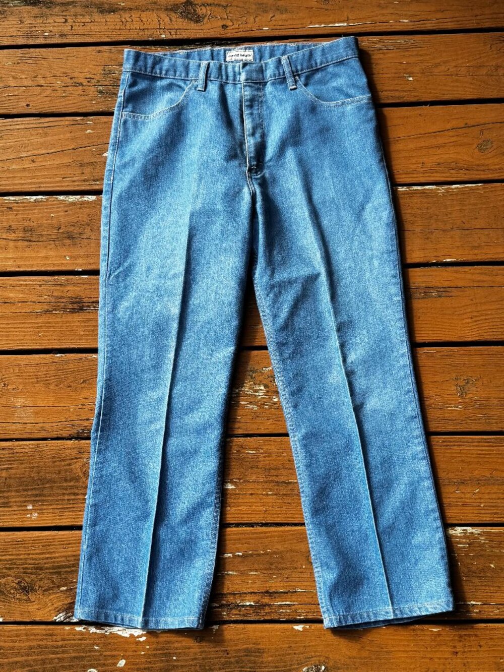 1970's style Denim Jeans Size 32 David Taylor Structured Denim